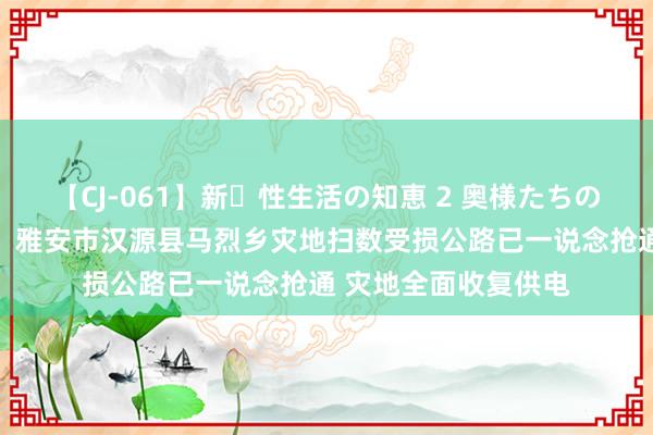 【CJ-061】新・性生活の知恵 2 奥様たちの性体験 一说念抢通！雅安市汉源县马烈乡灾地扫数受损公路已一说念抢通 灾地全面收复供电