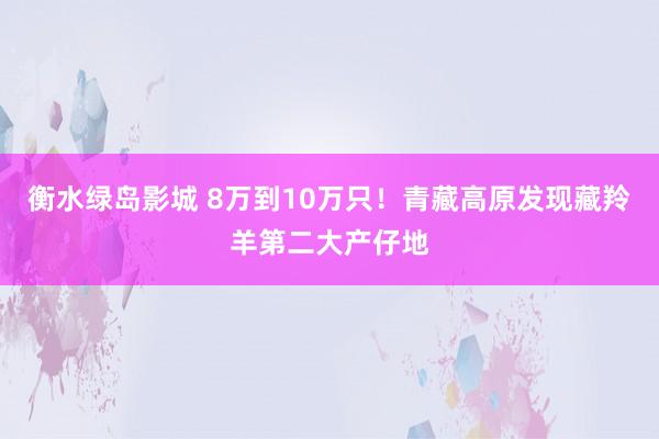 衡水绿岛影城 8万到10万只！青藏高原发现藏羚羊第二大产仔地