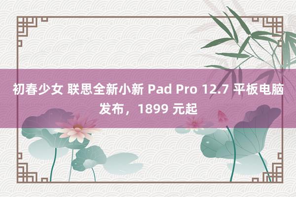 初春少女 联思全新小新 Pad Pro 12.7 平板电脑发布，1899 元起