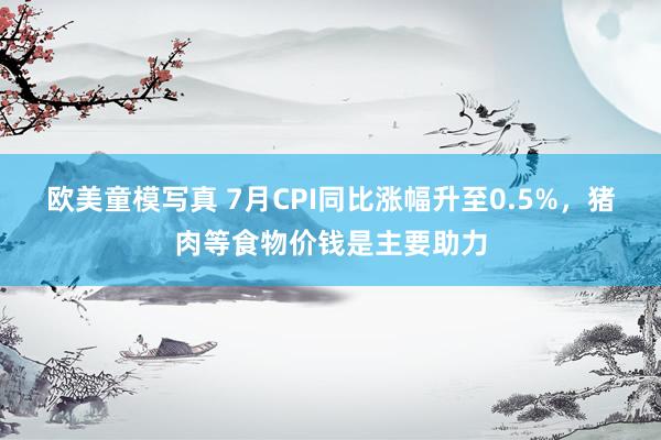 欧美童模写真 7月CPI同比涨幅升至0.5%，猪肉等食物价钱是主要助力