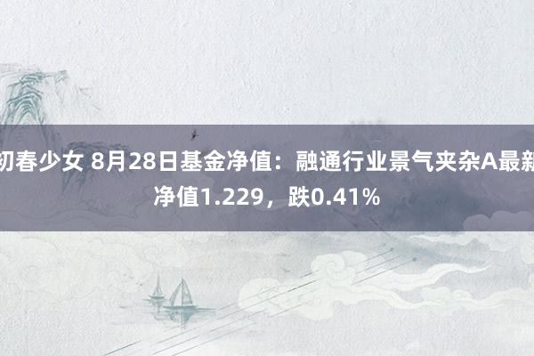 初春少女 8月28日基金净值：融通行业景气夹杂A最新净值1.229，跌0.41%