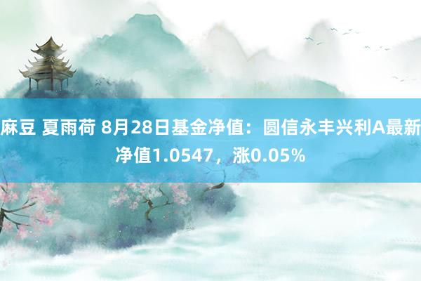 麻豆 夏雨荷 8月28日基金净值：圆信永丰兴利A最新净值1.0547，涨0.05%